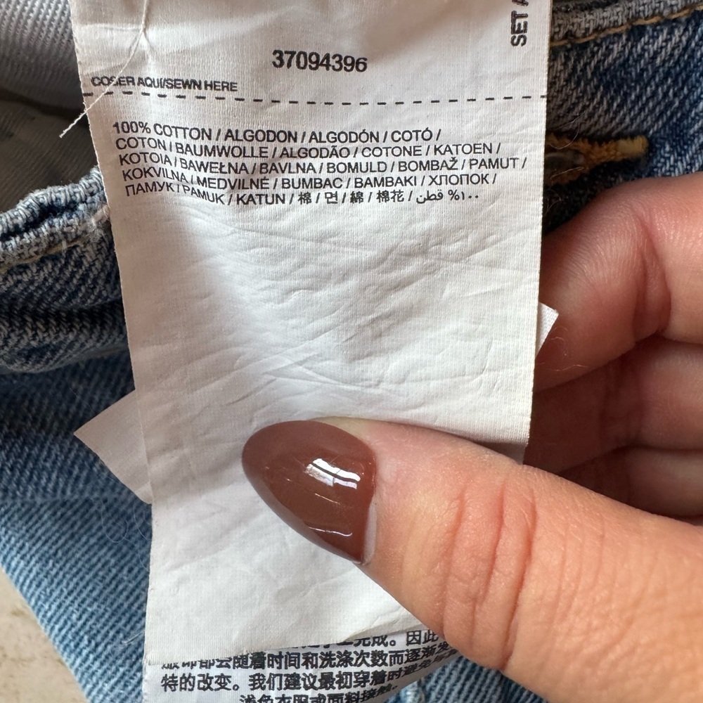 Mango Denim Midi Skirt High Rise Front Slit Y2K Minimalist Cottagecore Western - Picture 5 of 5